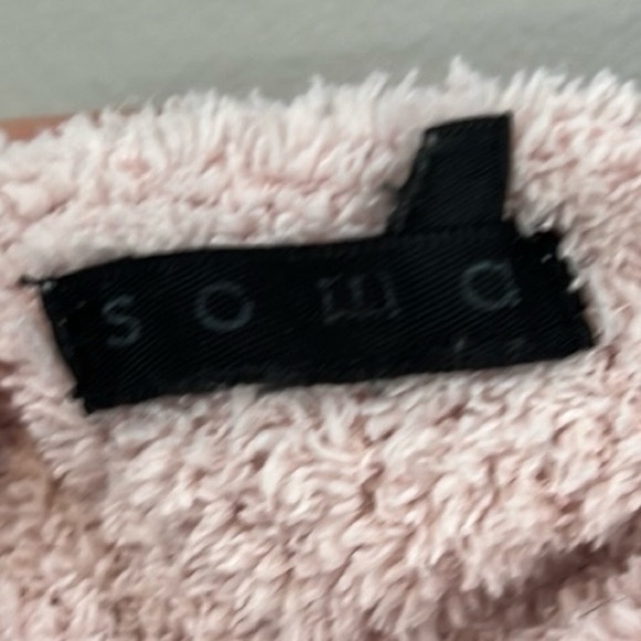 Soma Womens Light Pink Chenille Pocket Wrap Shawl Cardigan Soft One Size 75"x26" - Picture 6 of 16